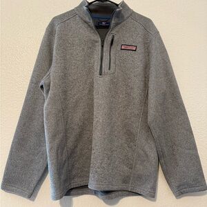 Vineyard Vines Men's Zip-Up Gray Sweater